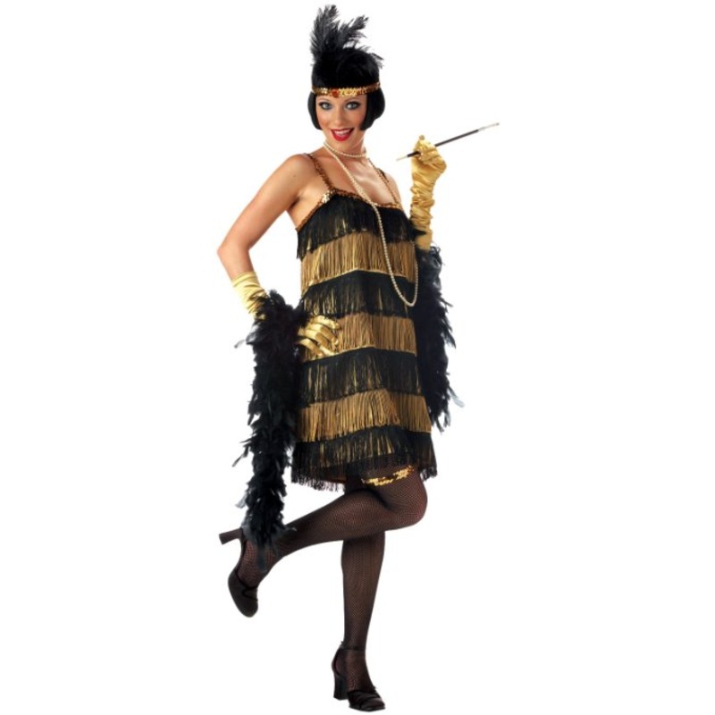 Jazz Time Honey Flapper - Black and Gold