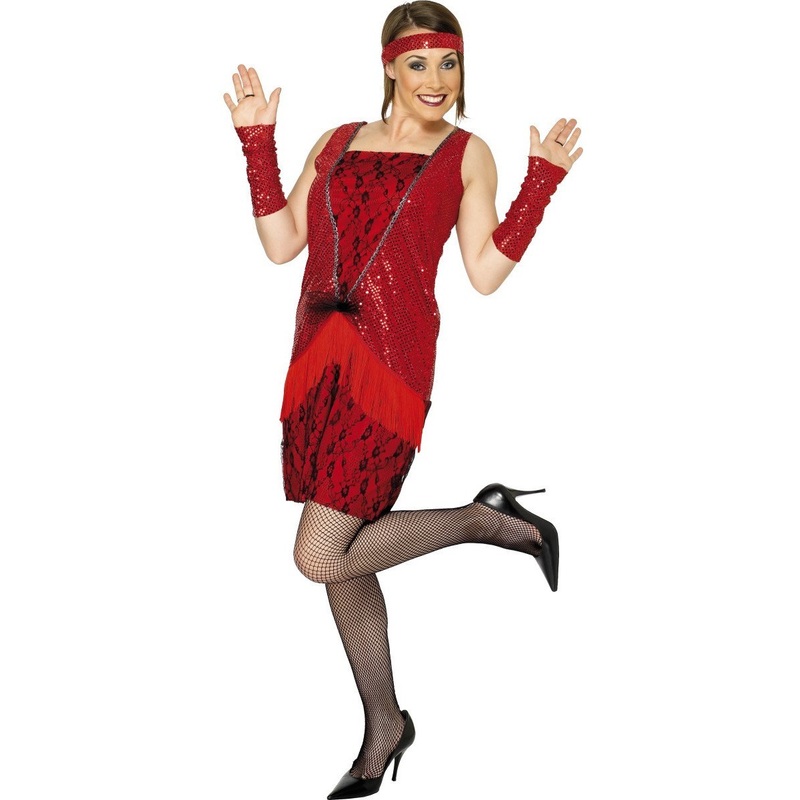 Sparkle Flapper - Red & Black