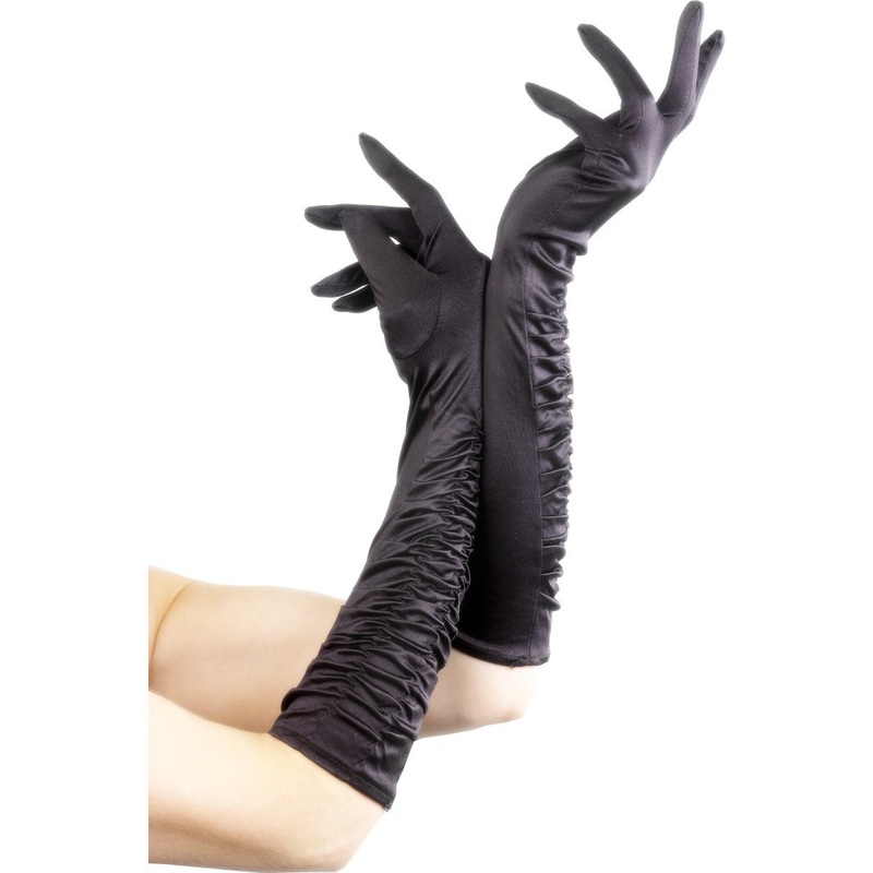 Temptress Satin Gloves (Black)