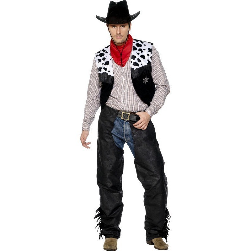 Cow Boy Costume - Black