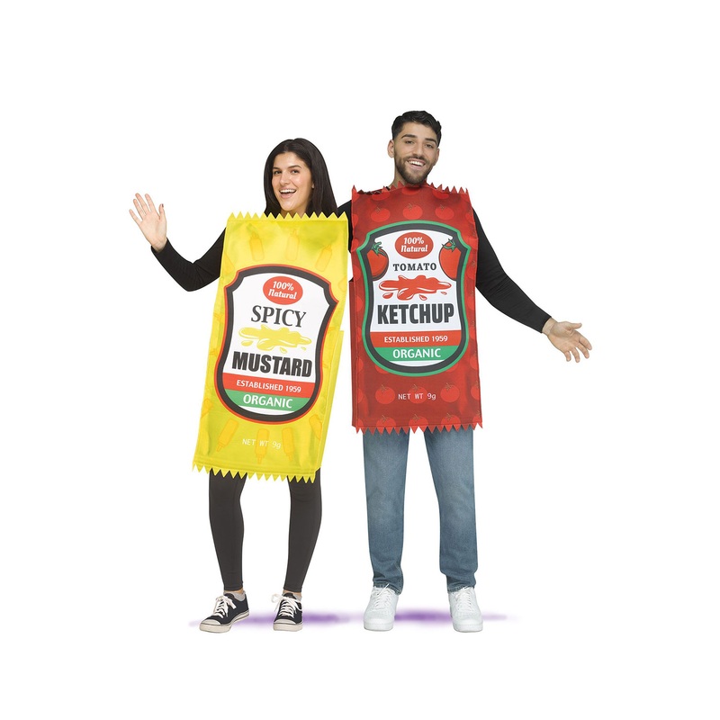Mustard & Ketchup Couple Adult Costume One Size