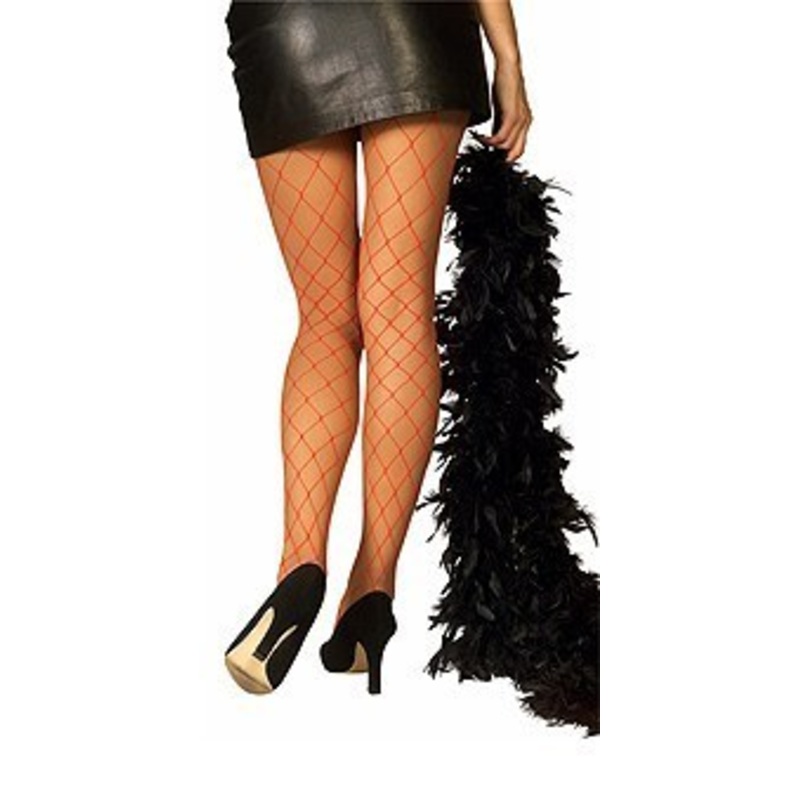 Sexy Diamond Fishnet Tights - Red