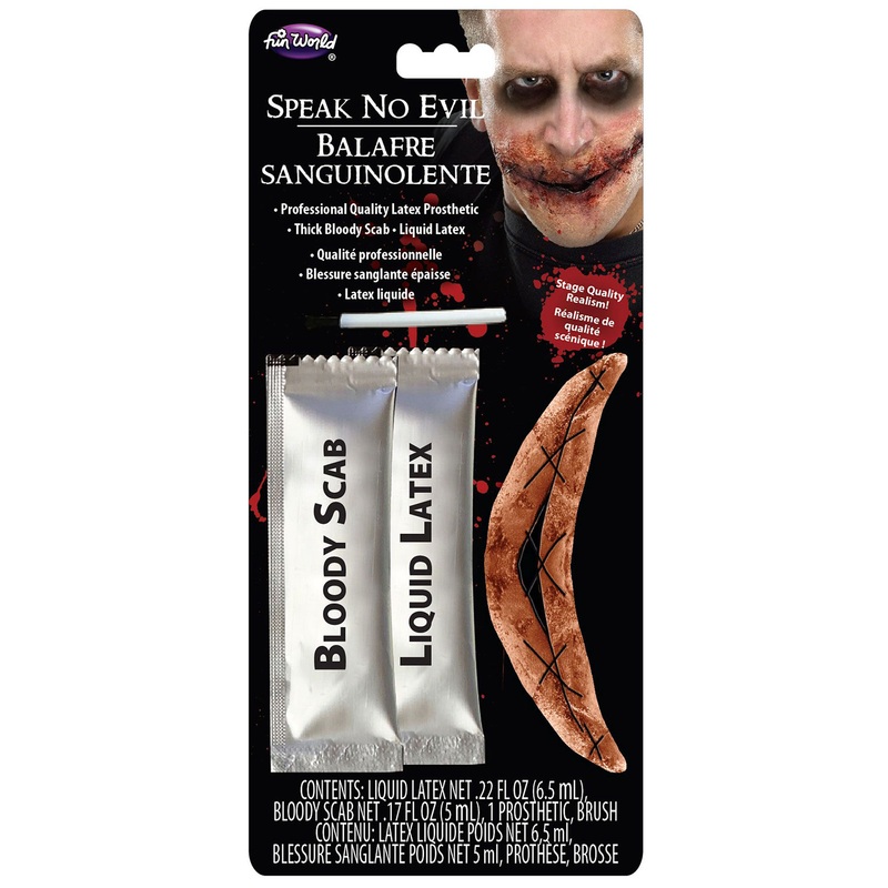 Speak No Evil Prosthetic Mouth Make-Up Kit Standard