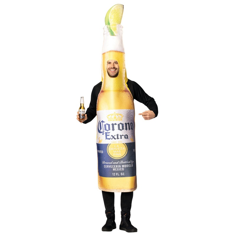Corona Extra Bottle with Lime Adult Costume One Size