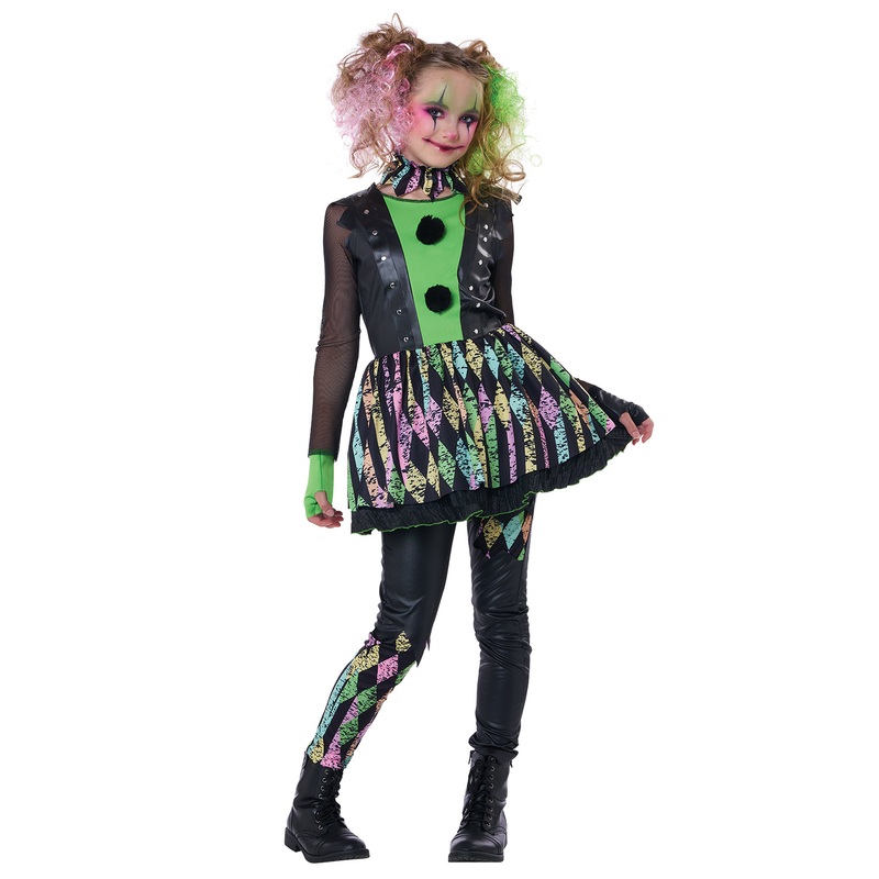 Crazy Carnival Clown Child Costume Medium
