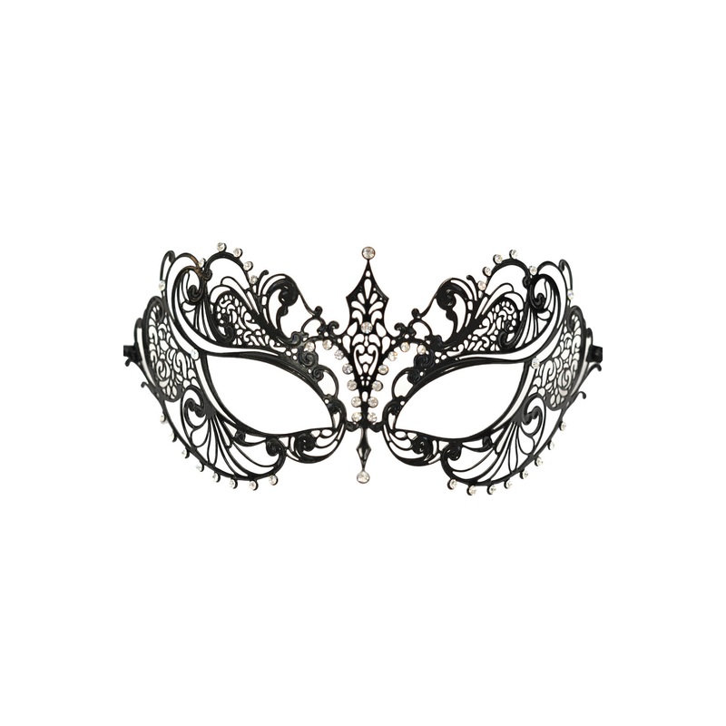 Divine Empress Laser-Cut Mask Black