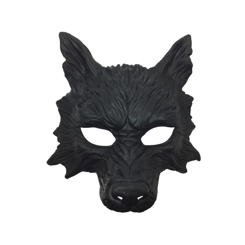 Midnight Wolf Half Mask Standard