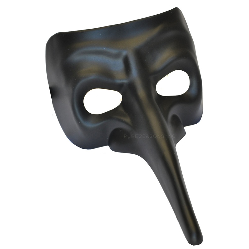 Midnight Zanni Half Mask Standard