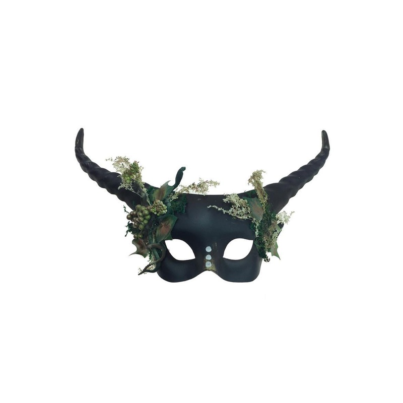Mystical Dark Fae Half Mask Standard