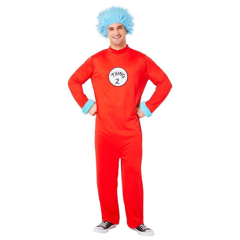 Thing 1 & 2 Jumpsuit Adult Costume Small
