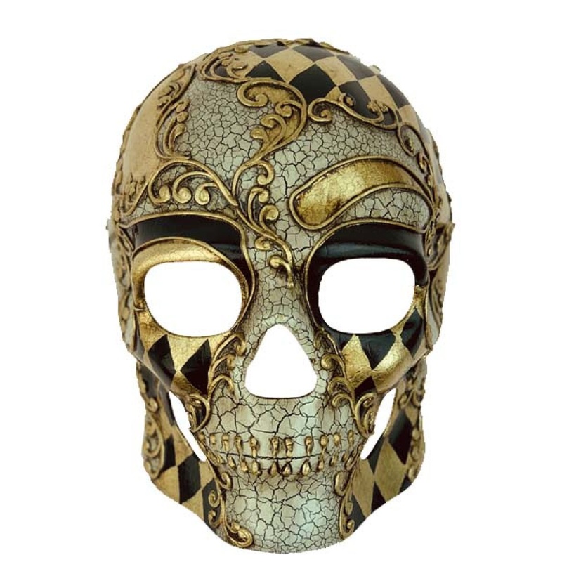 Venetian Extravagance Skull Mask Black