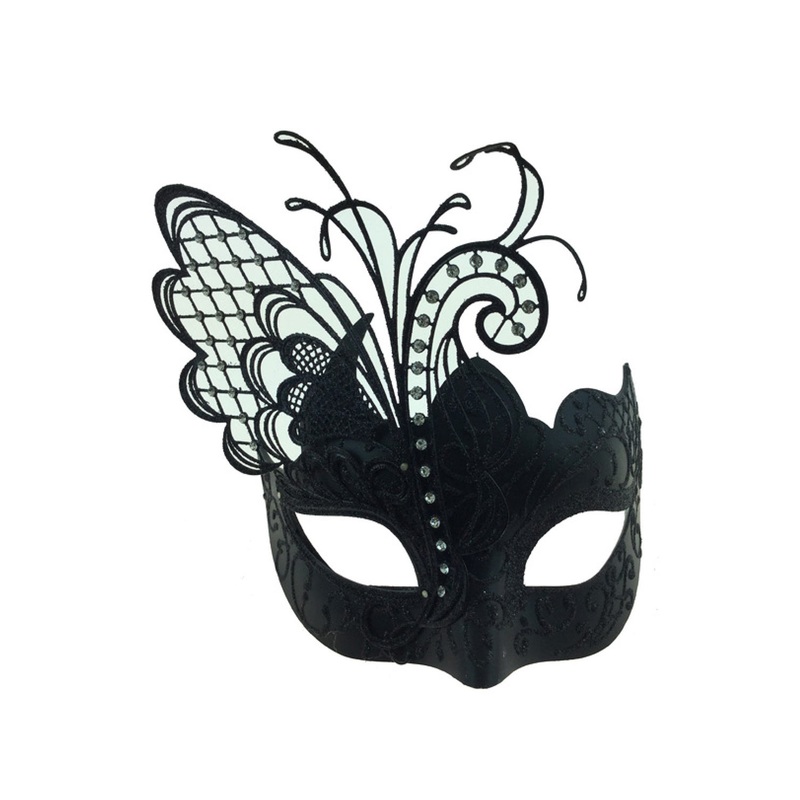 Butterfly Dream Masquerade Mask Black