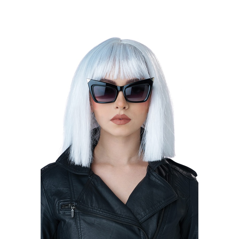 Shimmering White Cosplay Bob Wig Standard
