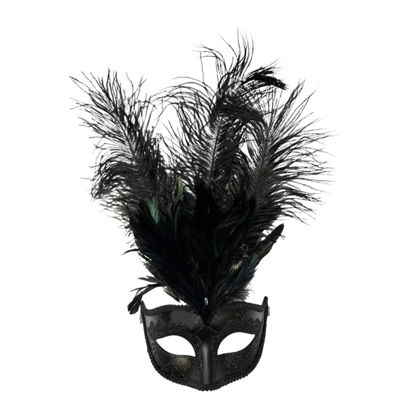 Colombina Festa Venetian Mask Black