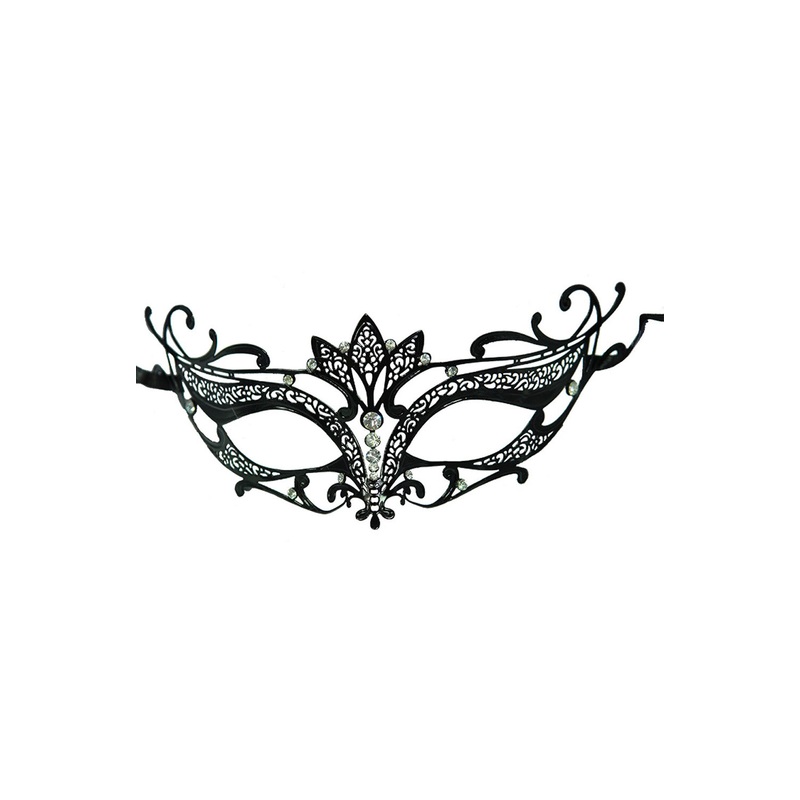 Divine Princess Laser-Cut Mask Black