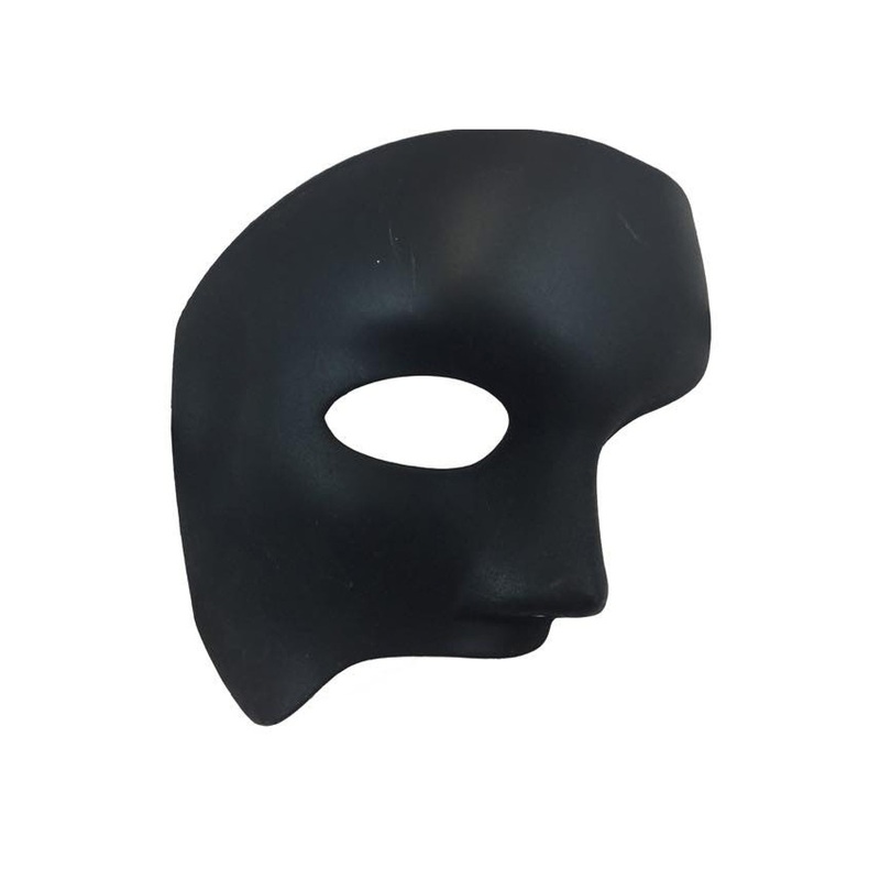 Enigmatic Phantom Half Mask Black