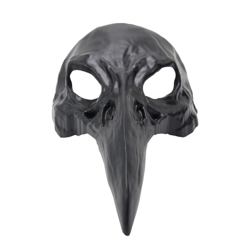 Haunted Raven Half Mask Black
