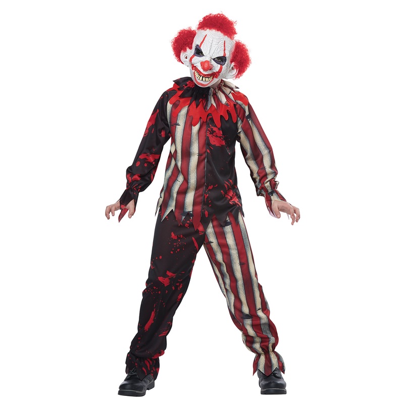 Killer Carnival Clown Child Costume Medium
