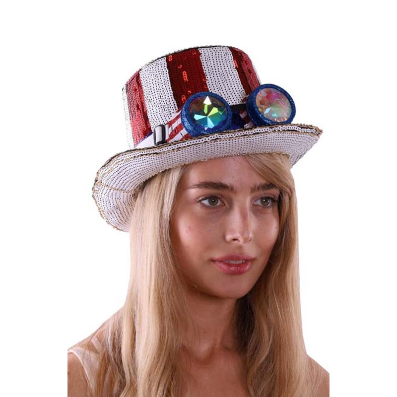 Patriotic Sequin Top Hat Standard