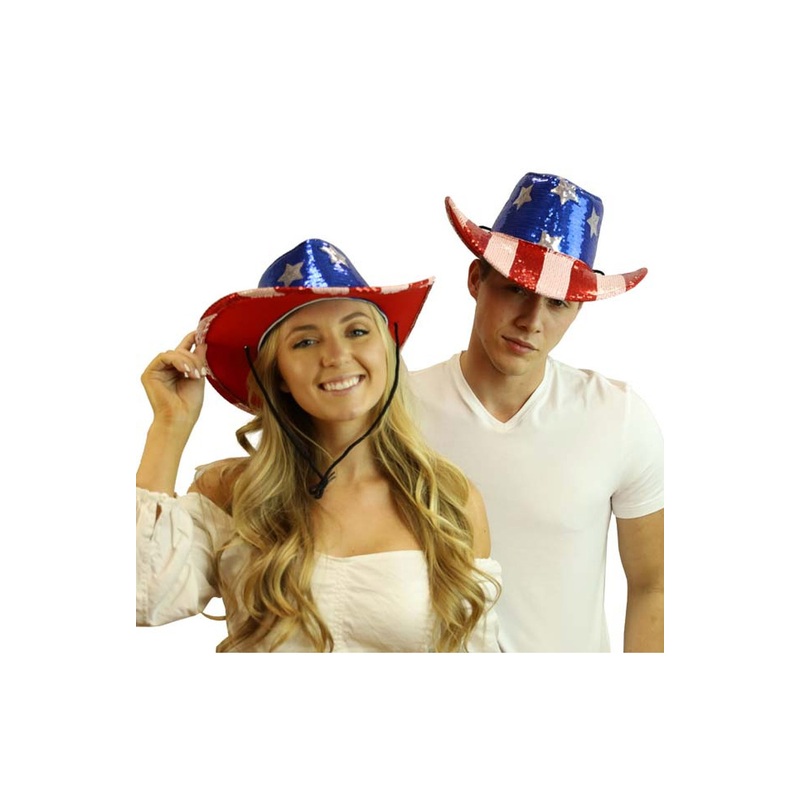 Patriotic Stars Cowboy Hat Standard