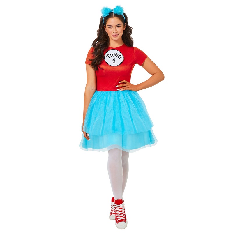 Thing 1 & 2 Dress Adult Costume Small