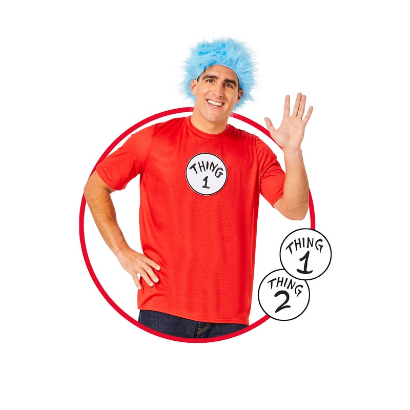 Thing 1 & 2 Men's Adult Costume Kit Small/Medium