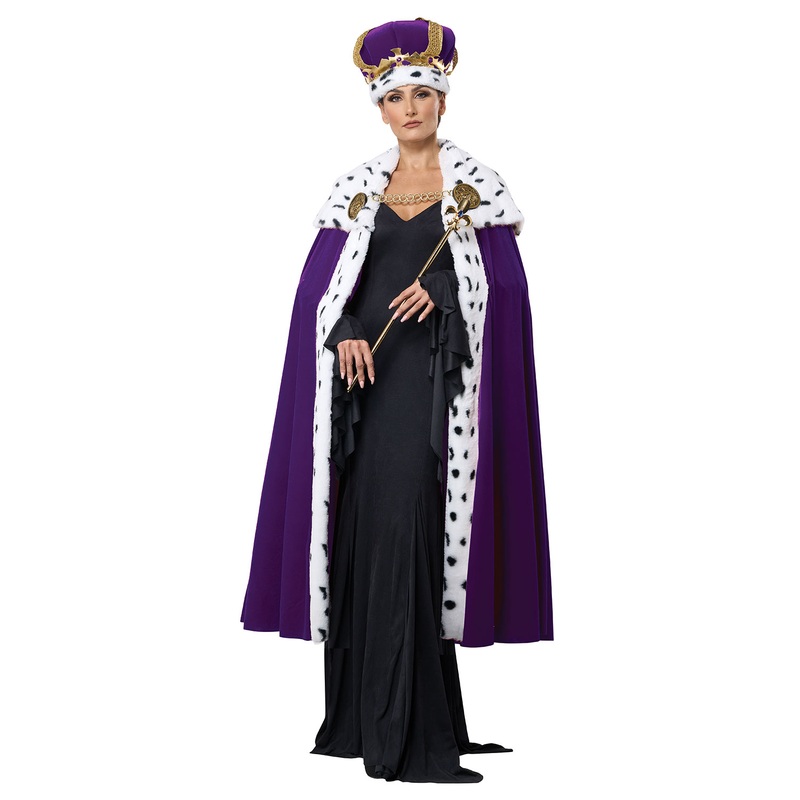 Royal Cape & Crown Adult Costume Kit (Purple) One Size