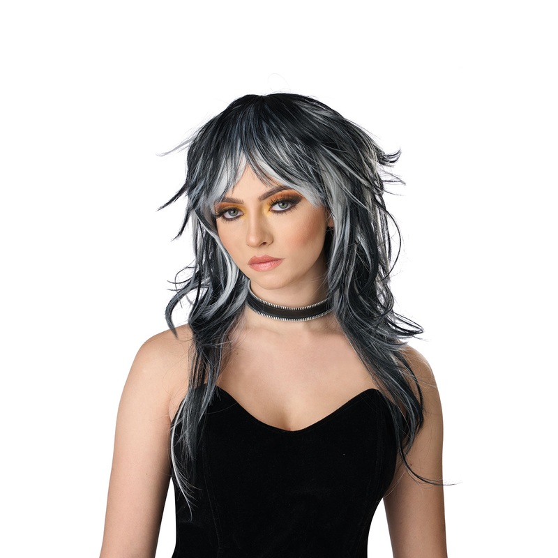 Tempting Tresses Adult Wig (Black/White) Standard