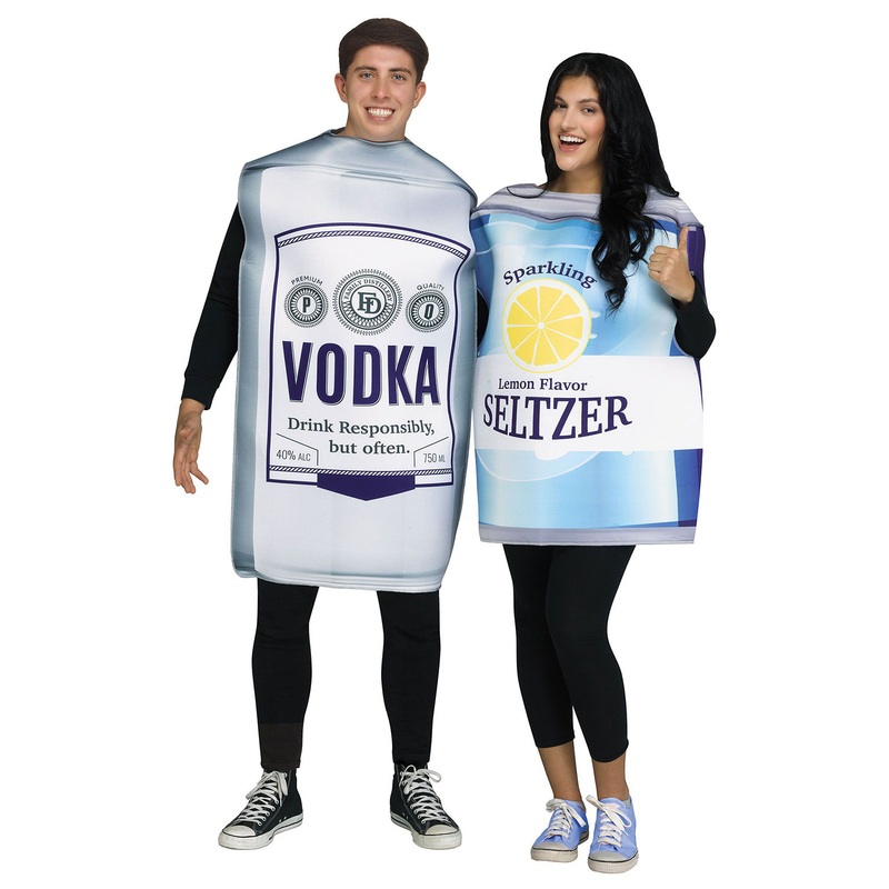 Vodka & Seltzer Couple Adult Costume Standard