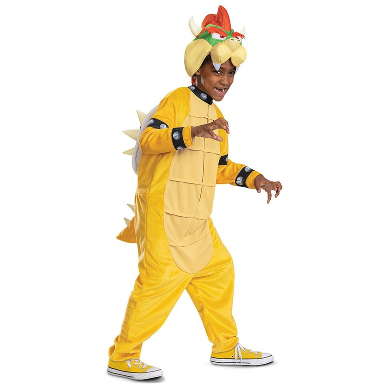 Bowser Hooded Jumpsuit Child Costume Small (4-6)
