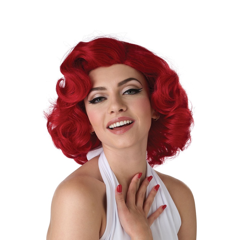 Hollywood Glamour Adult Wig (Red) Standard