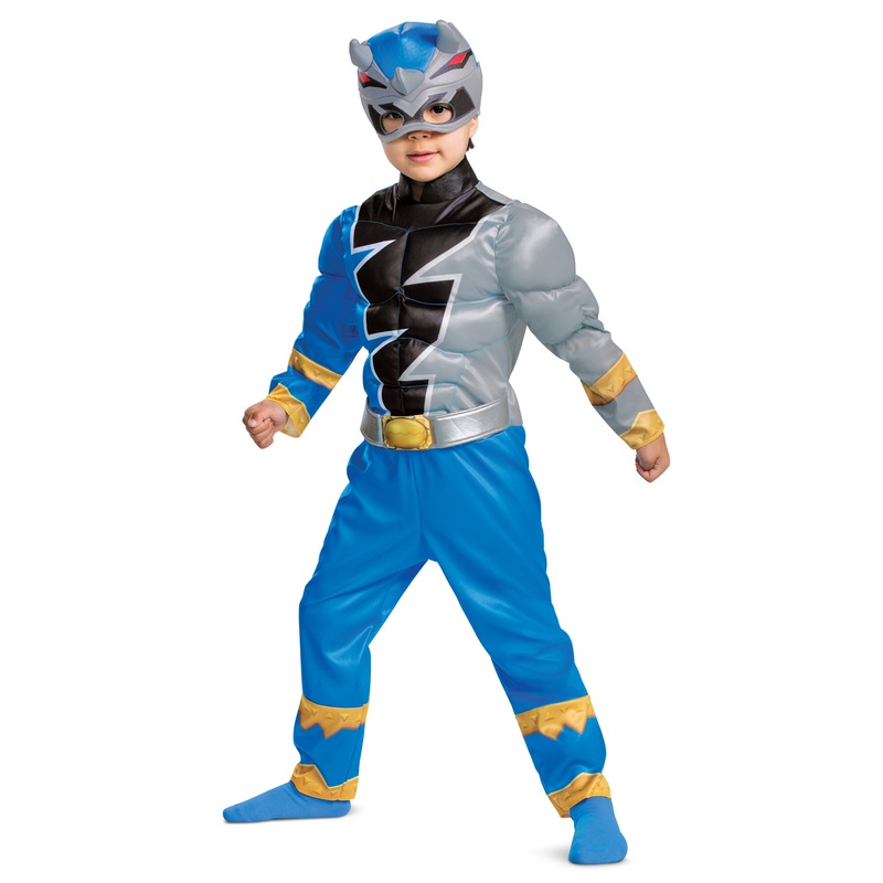 Blue Ranger Dino Fury Muscle Toddler Costume Small (2T)