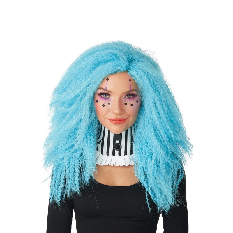 Crimped N Kooky Adult Wig (Blue) Standard