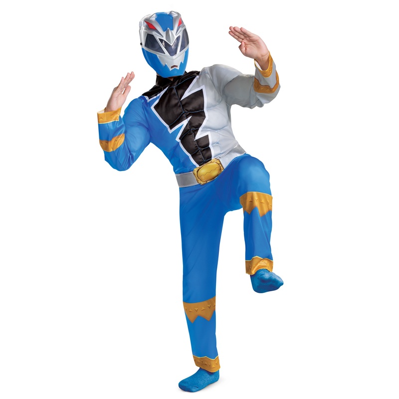 Blue Ranger Dino Fury Classic Muscle Child Costume Small (4-6)