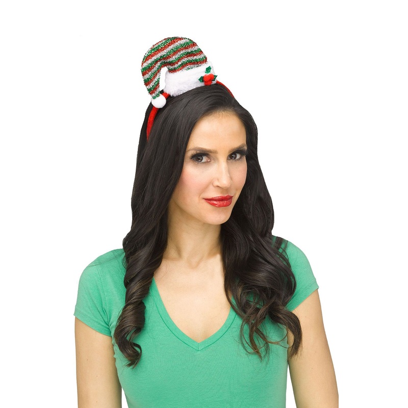 Green and Red Hat Holiday Headband Standard