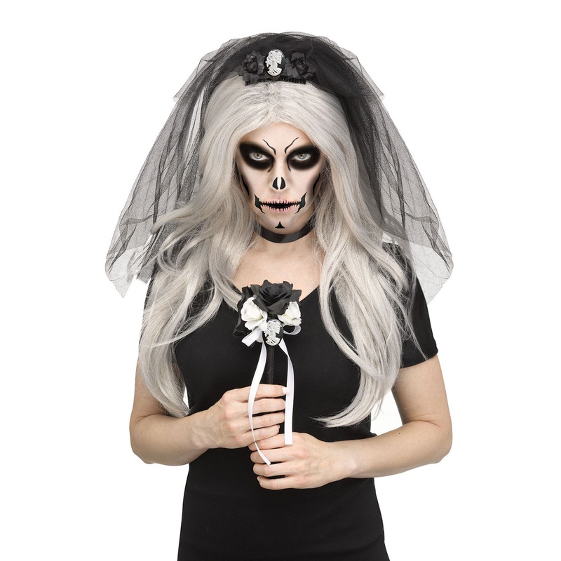 Skeleton Bride Instant Adult Costume Kit Standard