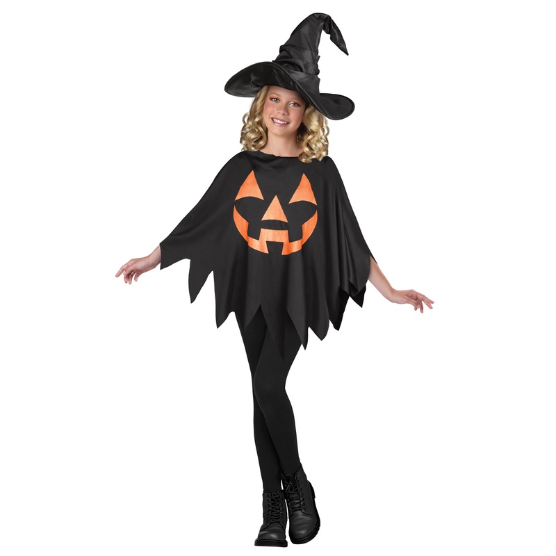 Jack O'Lantern Poncho Child Costume One Size