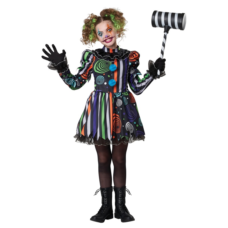 Neon Nightmare Clown Child Costume Small