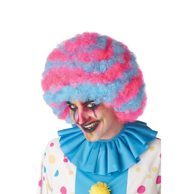 Spiral Clown Wig (Blue/Pink) Standard