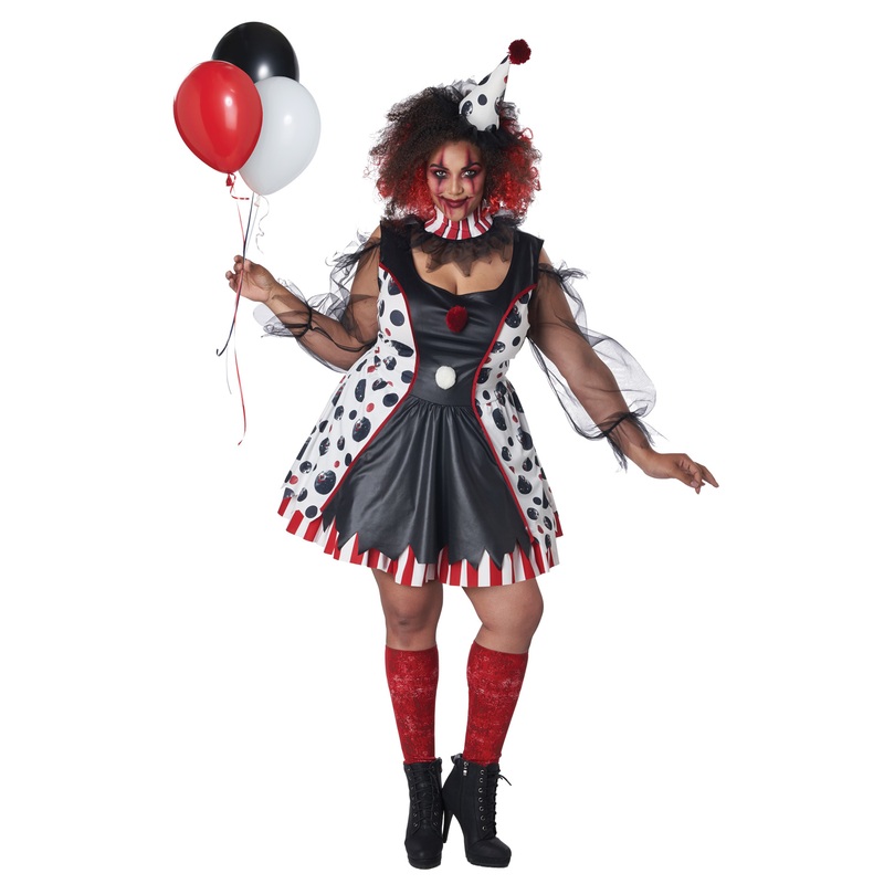 Twisted Clown Plus Size Costume 1XL