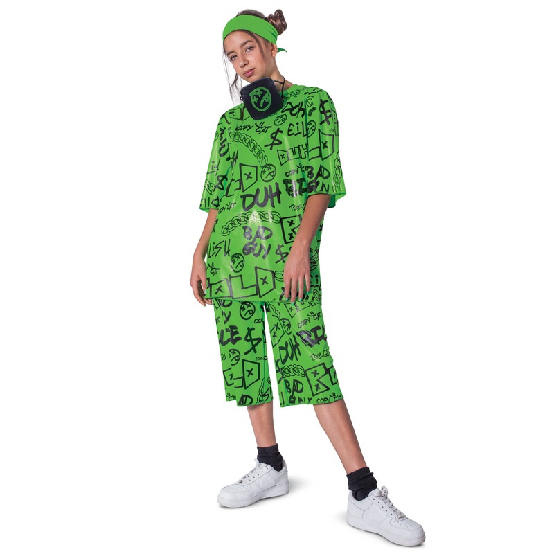 Billie Eilish Classic Child Costume (Green) Small (4-6x)
