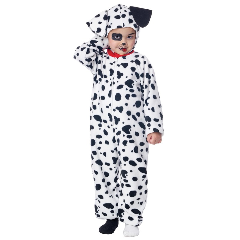Dalmatian Puppy Fleece Jumpsuit Toddler Costume Medium (3-4)