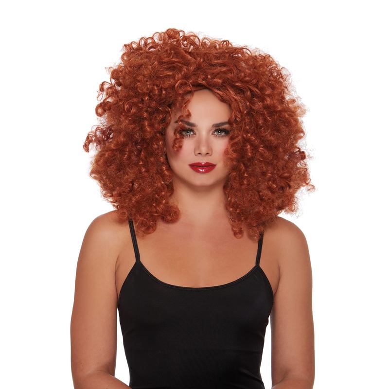 Natural Big Volume Curls Auburn Wig Standard