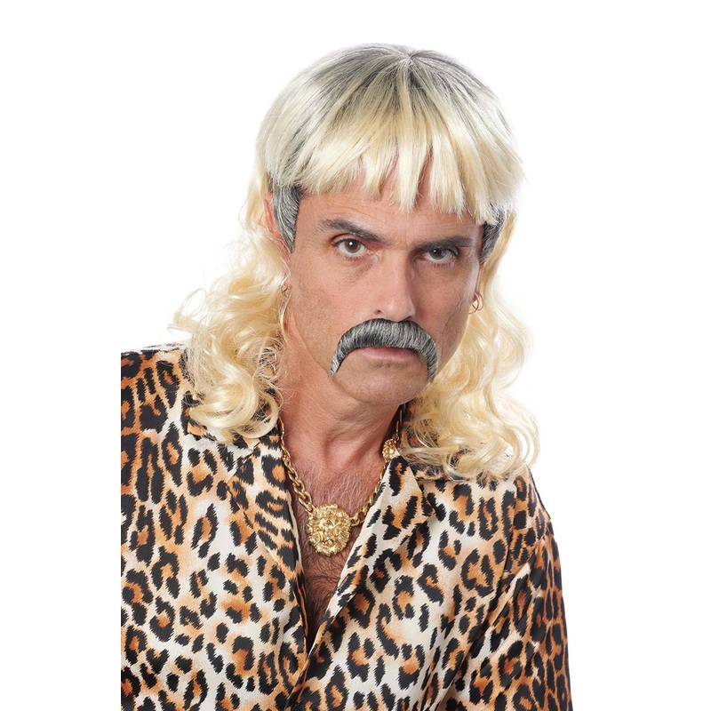Tiger Mullet Moustache and Wig Standard
