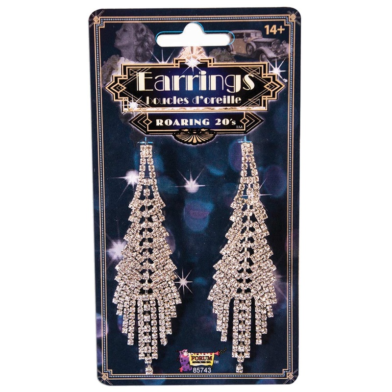 Flapper Rhinestone Earrings Standard
