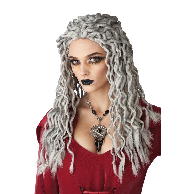 Gray Crinkle Dreads Wig Standard