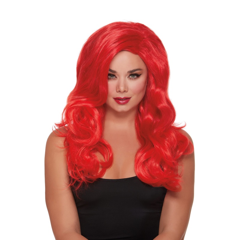 Long Wavy Red Wig Standard