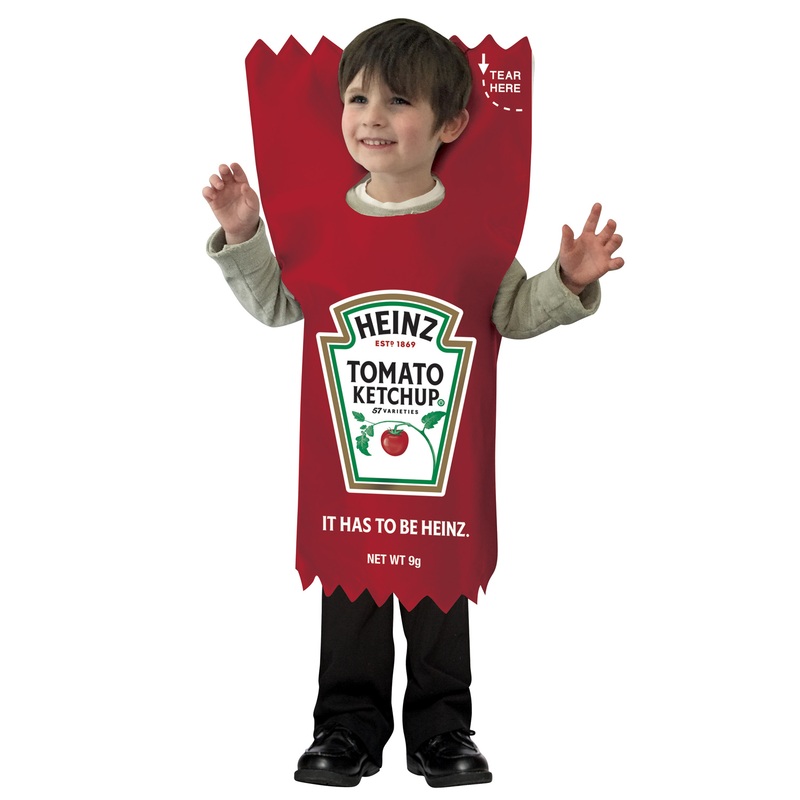 Red Heinz Ketchup Packet Toddler Costume 3-4