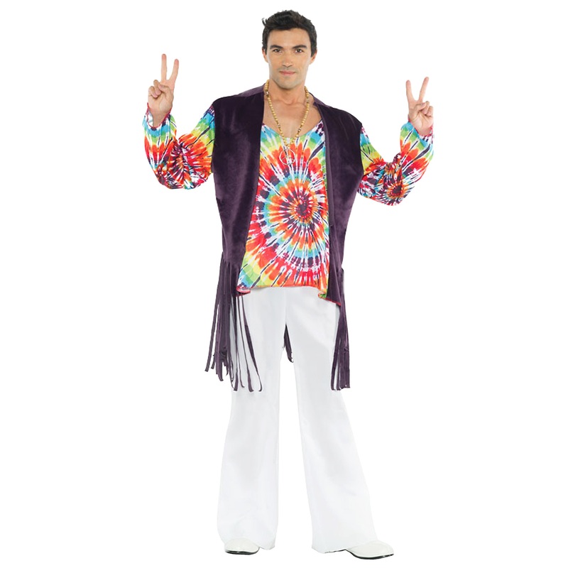 60'S Tie Dye Adult Costume One Size