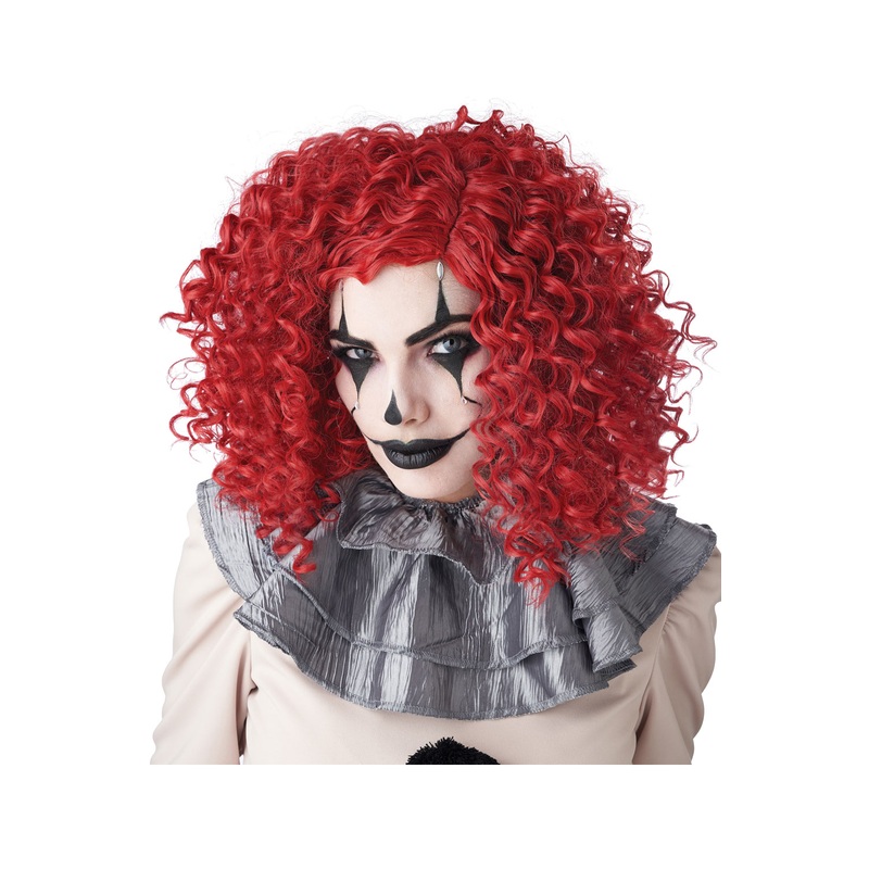 Corkscrew Clown Curls Wig (Red) Standard